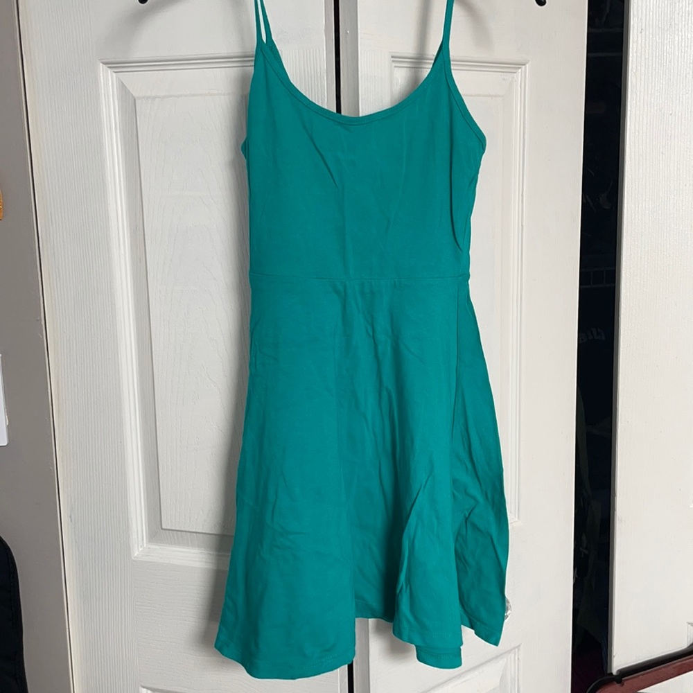 Lush turquoise skater dress